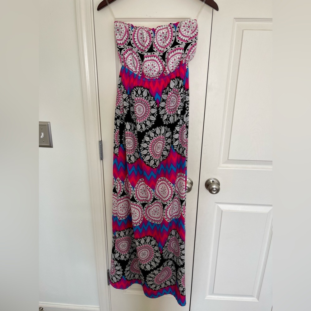 Strapless designed Maxi Dress